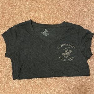 Black polo shirt NOT A CROP TOP!